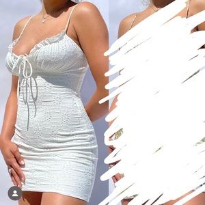 BNWT White Summer Eyelet Mini Dress
